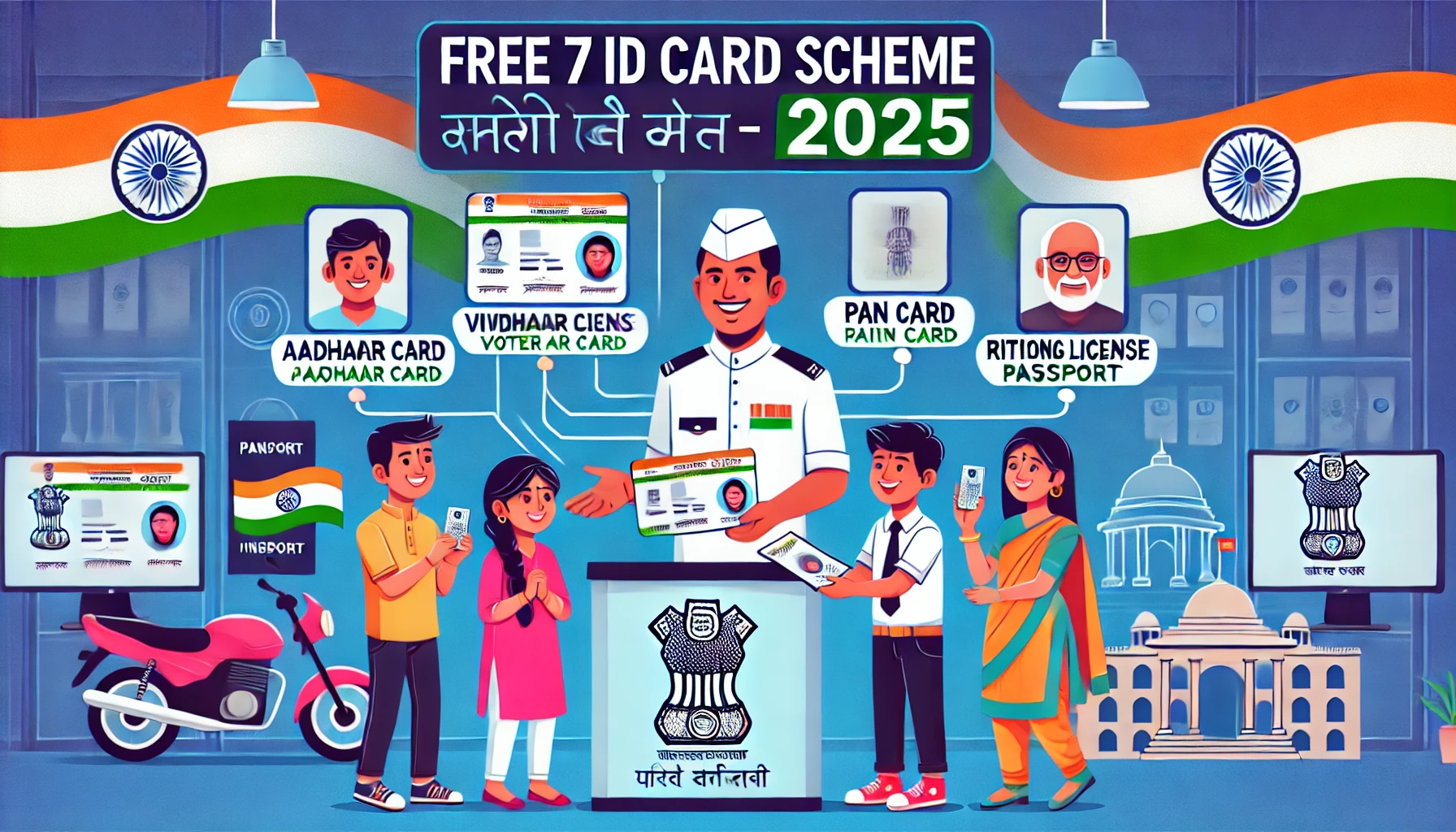 Government free 7 ID card for indian 2025