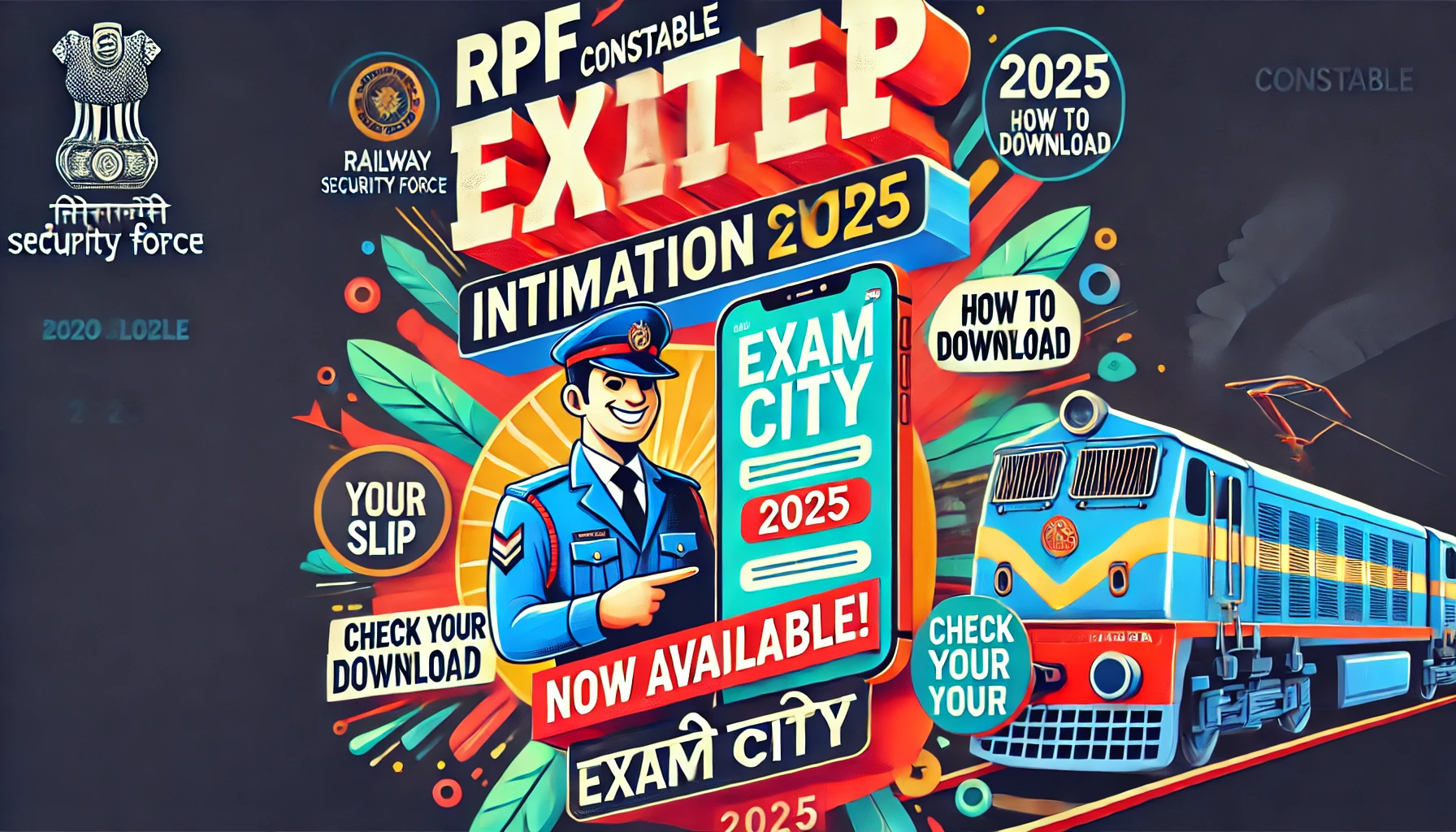 RPF Constable Exam City Intimation Slip 2025