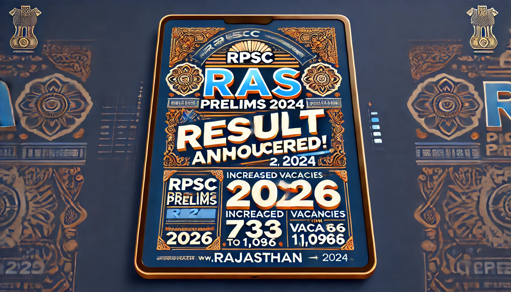 RPSC RAS prelims result 2025 announced